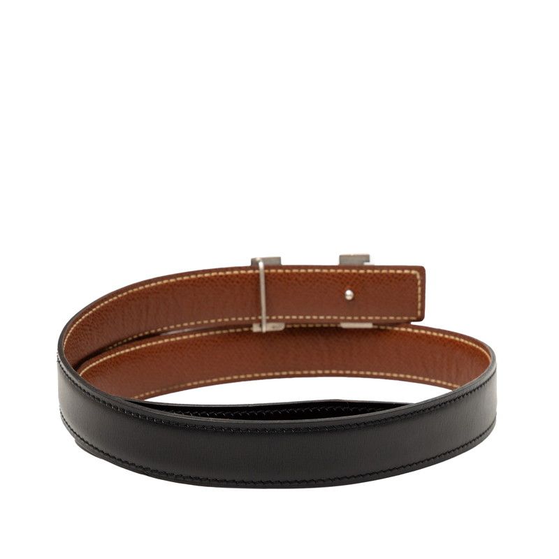 Hermes Constance Belt Reversible 65 Black Brown Box Calf Courchevel — view 3