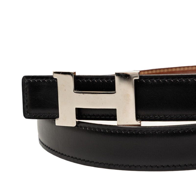 Hermes Constance Belt Reversible 65 Black Brown Box Calf Courchevel — view 4