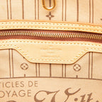 Louis Vuitton Monogram Neverfull MM Shoulder Bag Tote Brown Leather — view 5