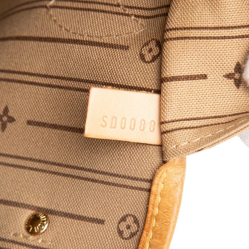 Louis Vuitton Monogram Neverfull MM Shoulder Bag Tote Brown Leather — view 6