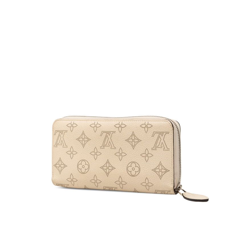 Louis Vuitton Monogram Mahina Zippy Wallet Zip Around Ivory Leather — view 2
