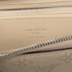 Louis Vuitton Monogram Mahina Zippy Wallet Zip Around Ivory Leather — view 5