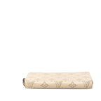 Louis Vuitton Monogram Mahina Zippy Wallet Zip Around Ivory Leather — view 3