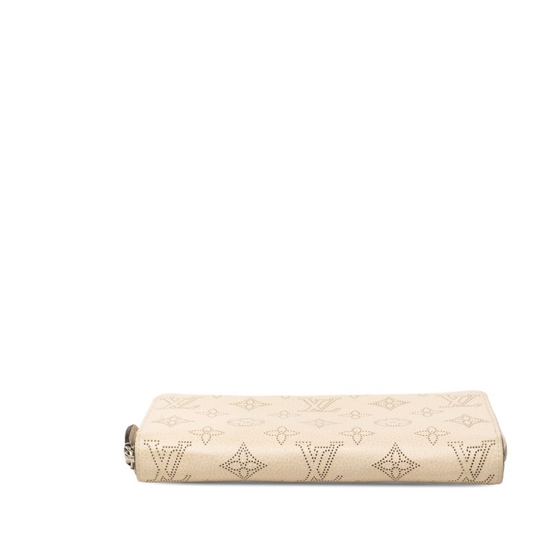 Louis Vuitton Monogram Mahina Zippy Wallet Zip Around Ivory Leather — view 3