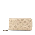 Louis Vuitton Monogram Mahina Zippy Wallet Zip Around Ivory Leather