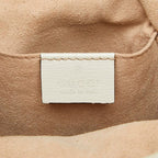 Gucci GG Canvas Horsebit Shoulder Bag Beige White — view 9