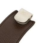 Hermes 85 Brown Silver Leather 1- Belt — view 5