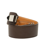 Hermes 85 Brown Silver Leather 1- Belt — view 2