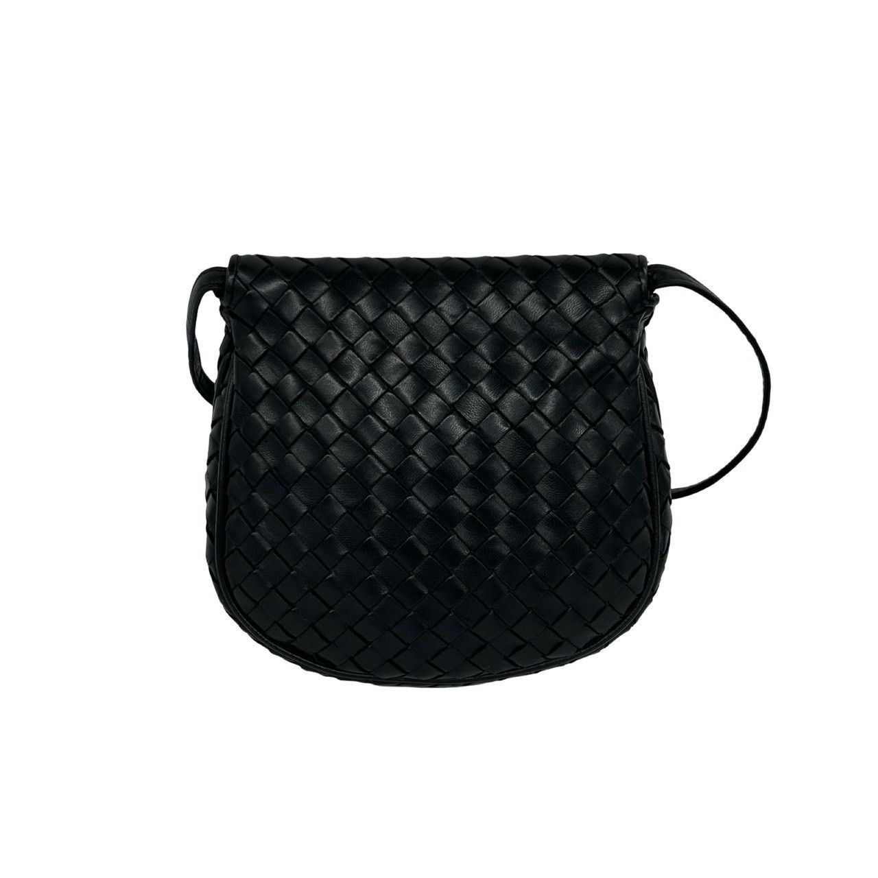 Bottega Veneta Vintage Intrecciato Tassel Leather Shoulder Bag Black — view 3