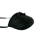 Bottega Veneta Vintage Intrecciato Tassel Leather Shoulder Bag Black — view 7
