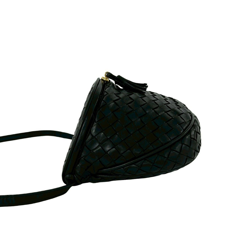 Bottega Veneta Vintage Intrecciato Tassel Leather Shoulder Bag Black — view 5