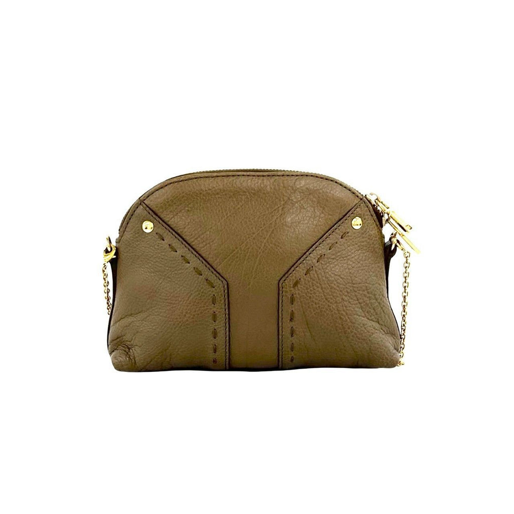 Saint Laurent Muse Leather Chain Shoulder Bag Pouch Beige — view 3