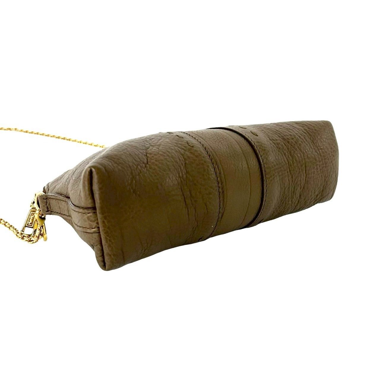 Saint Laurent Muse Leather Chain Shoulder Bag Pouch Beige — view 7