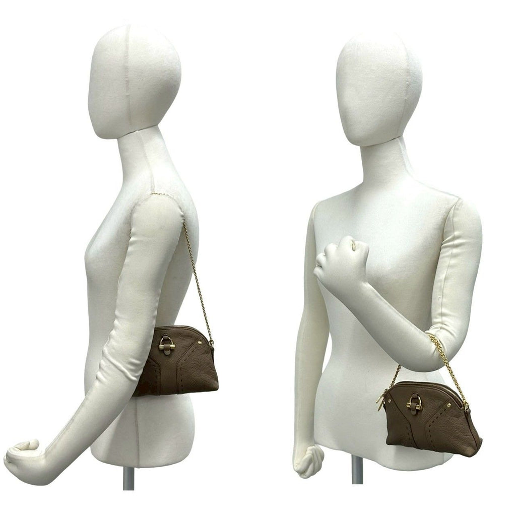 Saint Laurent Muse Leather Chain Shoulder Bag Pouch Beige — view 2