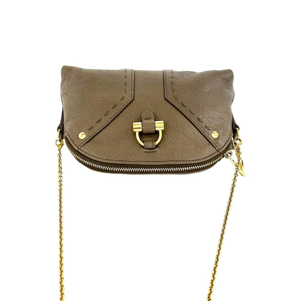 Saint Laurent Muse Leather Chain Shoulder Bag Pouch Beige — view 4