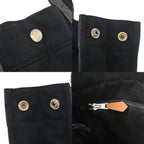 Hermes Fourre Tout MM Cotton Canvas Black Tote — view 8