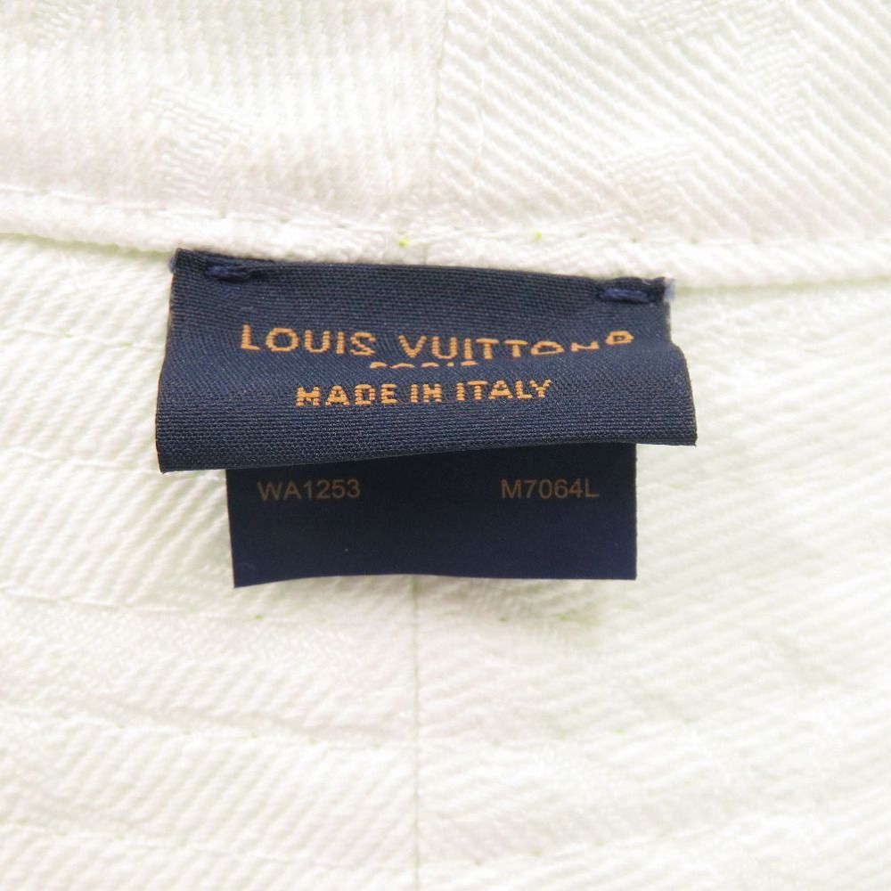 Louis Vuitton Reversible Bucket Hat Monogram Cotton Neon Yellow White — view 8