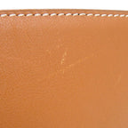 Hermes Round Buckle Leather Brown Silver Belt — view 5