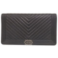 Chanel Boy CC Logo Lambskin Black Wallet
