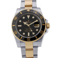 Rolex Submariner Date Diamond SS 18k Yellow Gold Roulette Black Dial