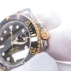 Rolex Submariner Date Diamond SS 18k Yellow Gold Roulette Black Dial — view 4