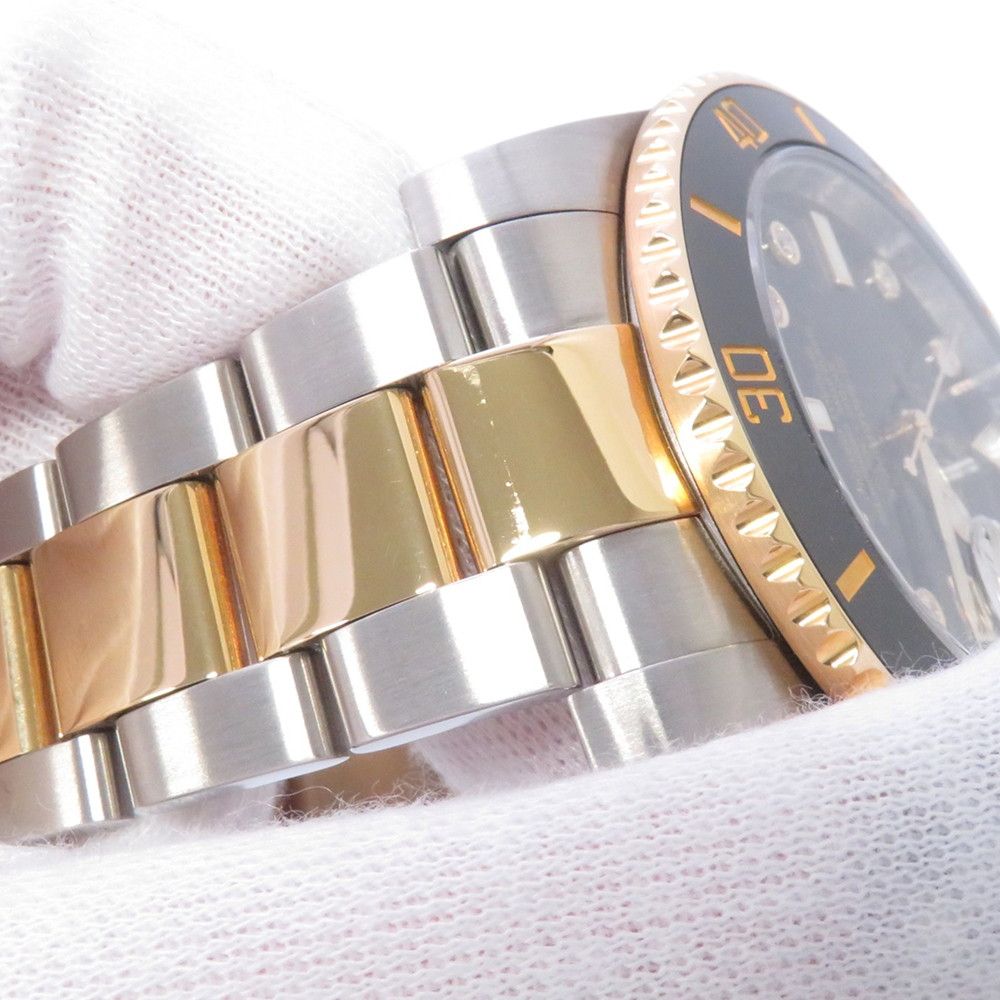 Rolex Submariner Date Diamond SS 18k Yellow Gold Roulette Black Dial — view 5