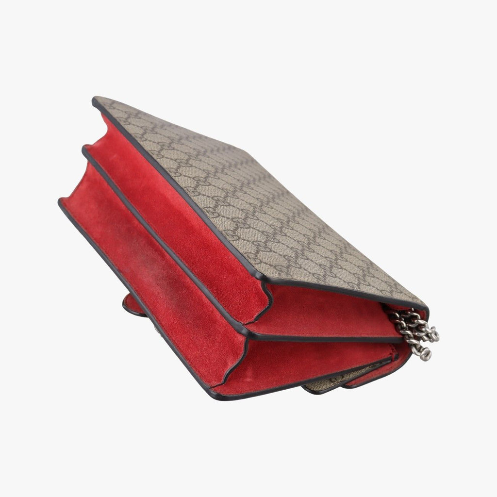 Gucci Dionysus Beige Red Canvas Suede Shoulder — view 6