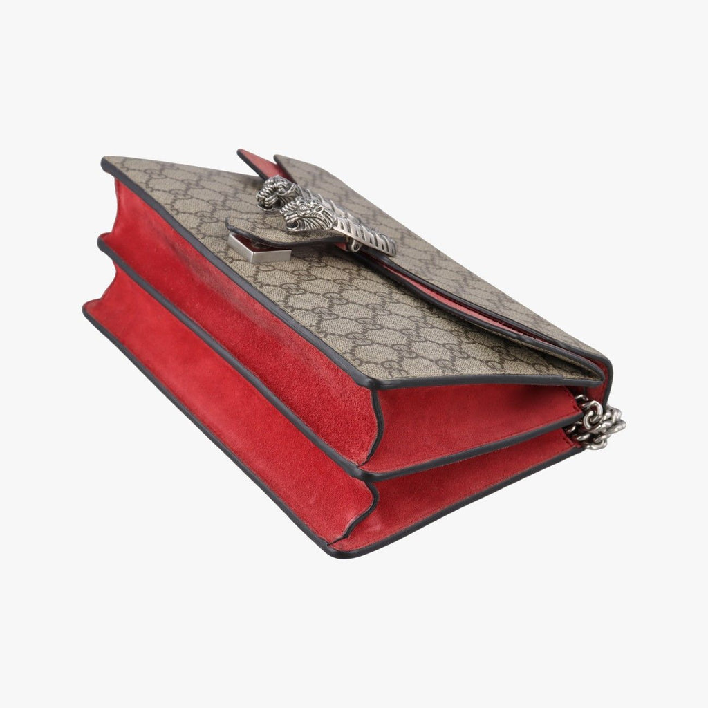 Gucci Dionysus Beige Red Canvas Suede Shoulder — view 4