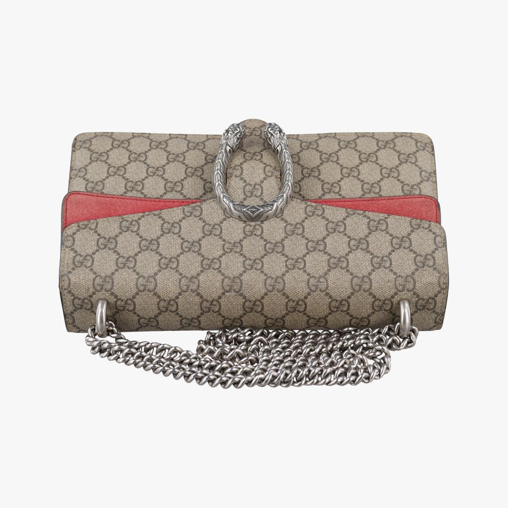 Gucci Dionysus Beige Red Canvas Suede Shoulder — view 8