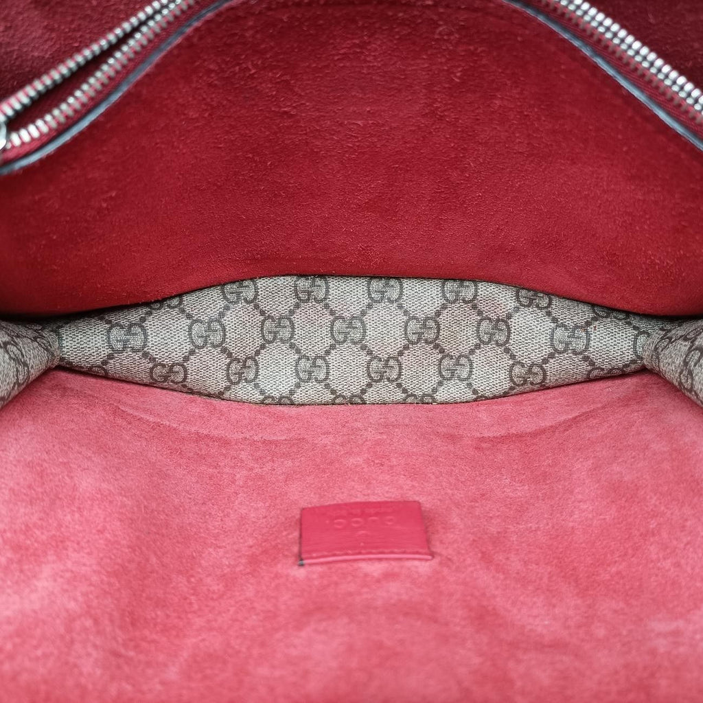 Gucci Dionysus Beige Red Canvas Suede Shoulder — view 9