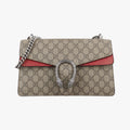 Gucci Dionysus Beige Red Canvas Suede Shoulder
