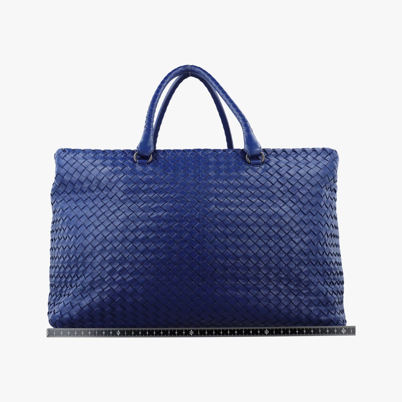 Bottega Veneta Intrecciato Briefcase Blue Lambskin — view 2