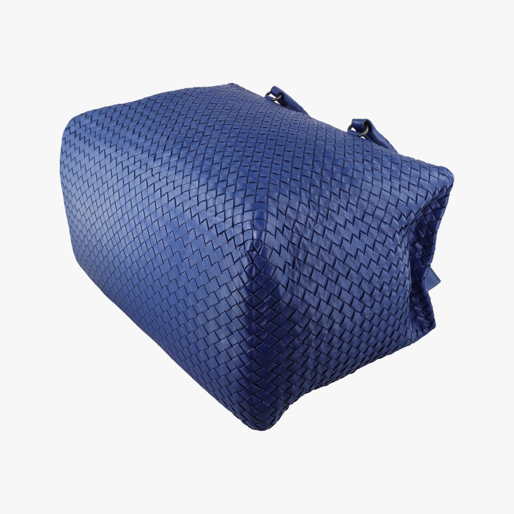 Bottega Veneta Intrecciato Briefcase Blue Lambskin — view 4