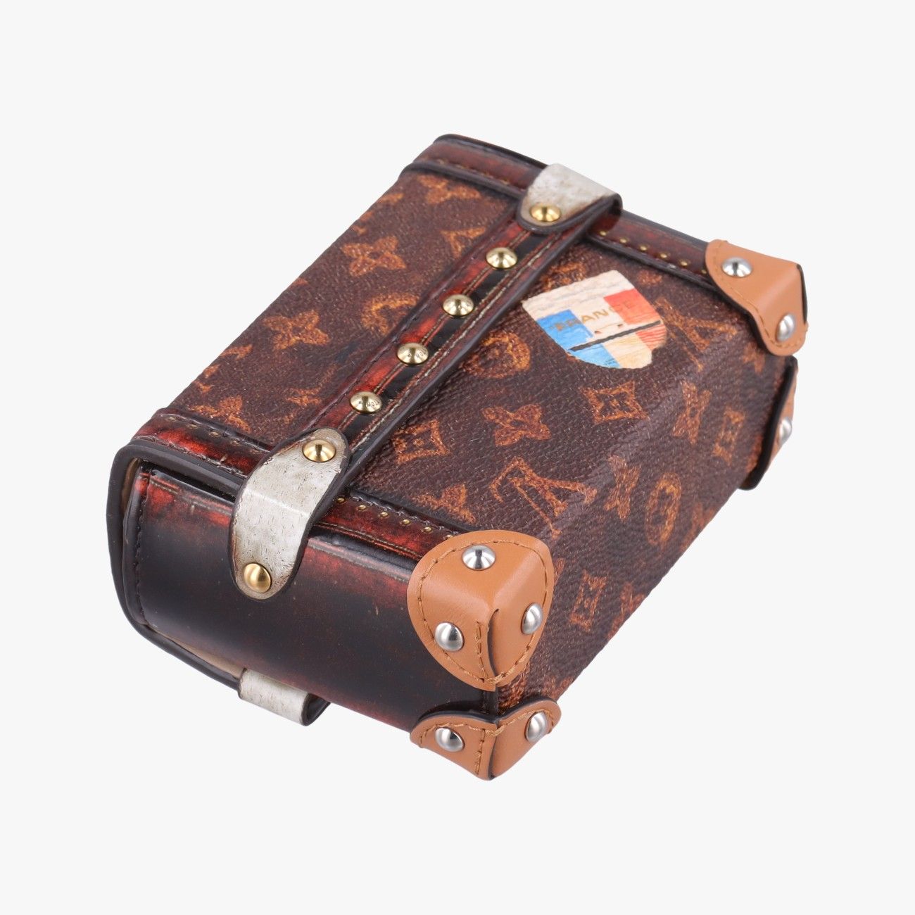 Louis Vuitton Essential Trunk Charm Monogram Brown Multi Canvas Vernis — view 7