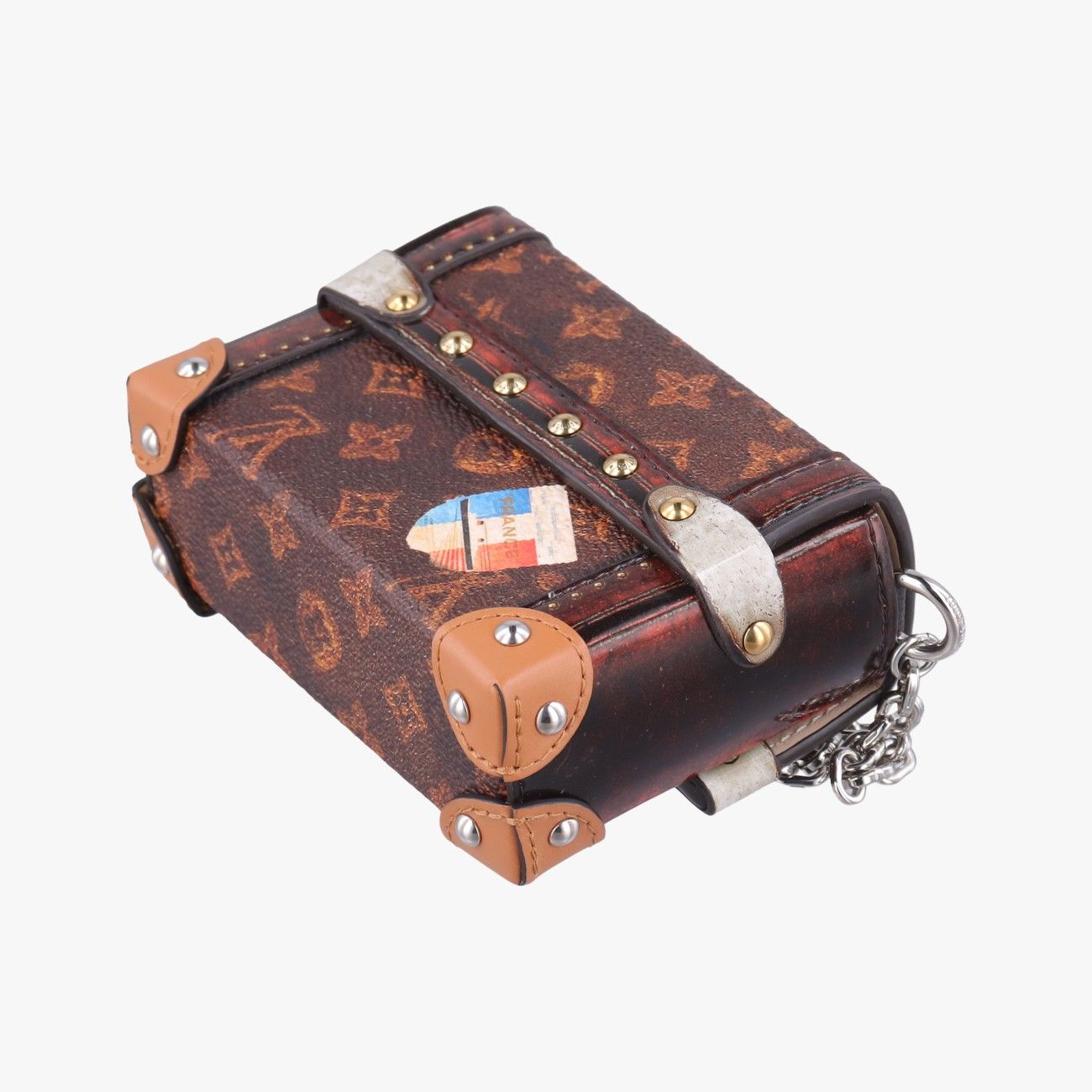 Louis Vuitton Essential Trunk Charm Monogram Brown Multi Canvas Vernis — view 6