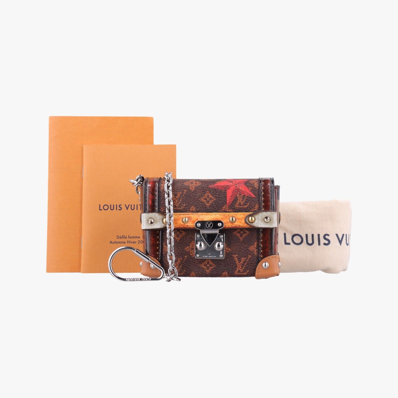 Louis Vuitton Essential Trunk Charm Monogram Brown Multi Canvas Vernis