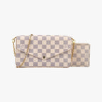 Louis Vuitton Pochette Felicie Azur Damier Canvas Shoulder