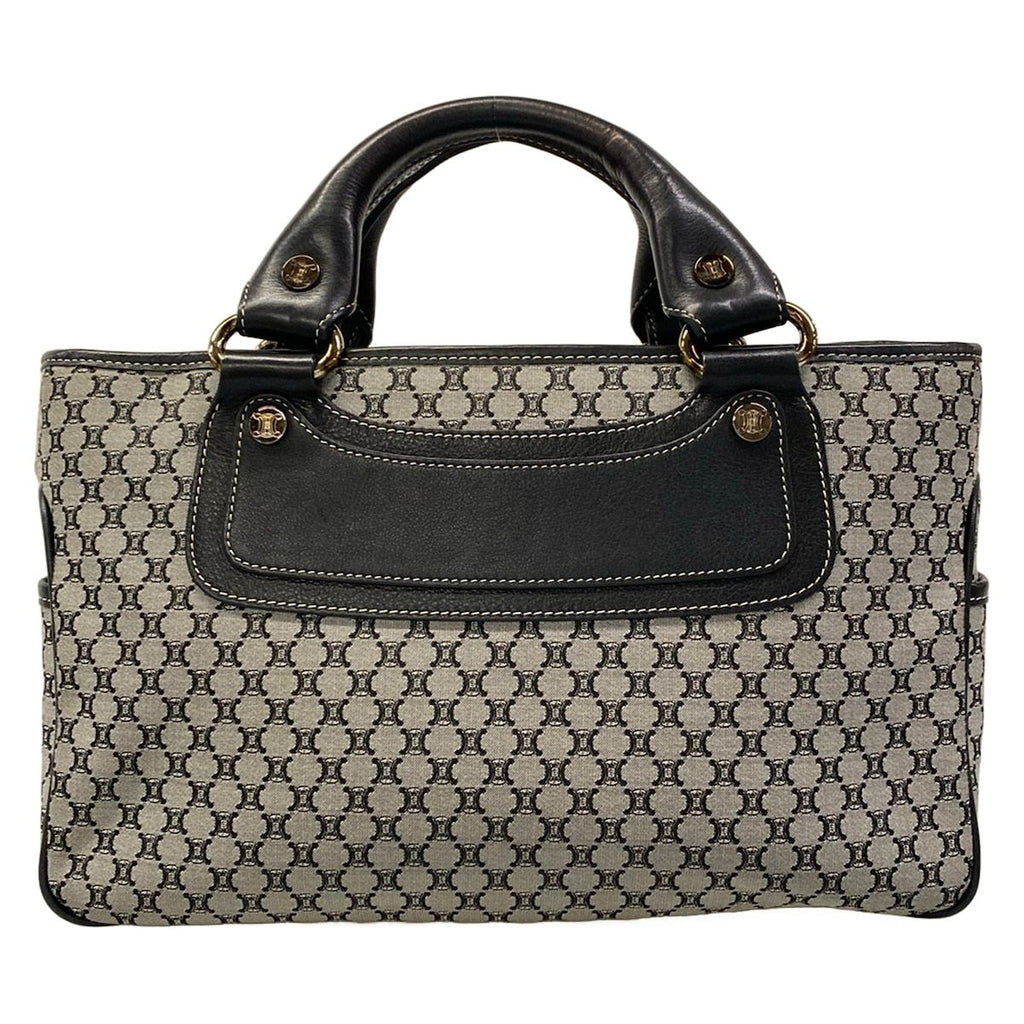 Celine Tote Boogie Gray Black Leather