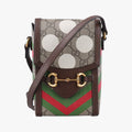 Gucci Horsebit Beige Multicolor Canvas Shoulder