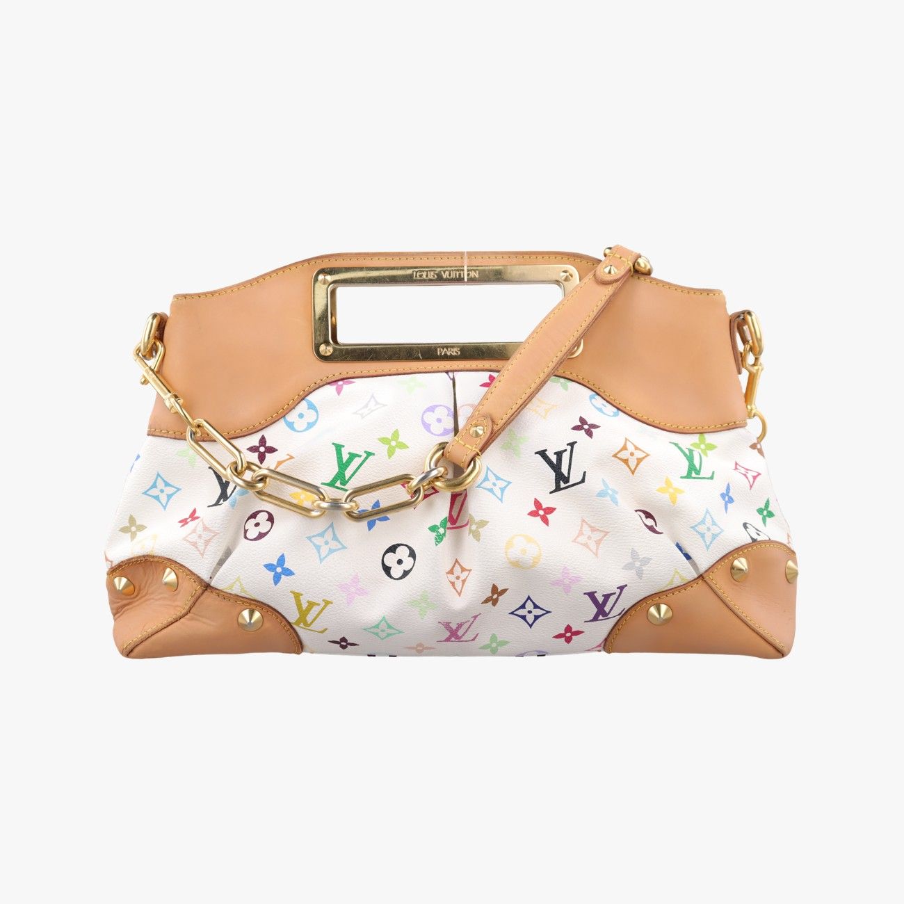 Louis Vuitton Judy MM White Monogram Multicolor Shoulder