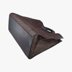 Fendi Zucca Pattern Brown Mesh Calf Leather Shoulder — view 6