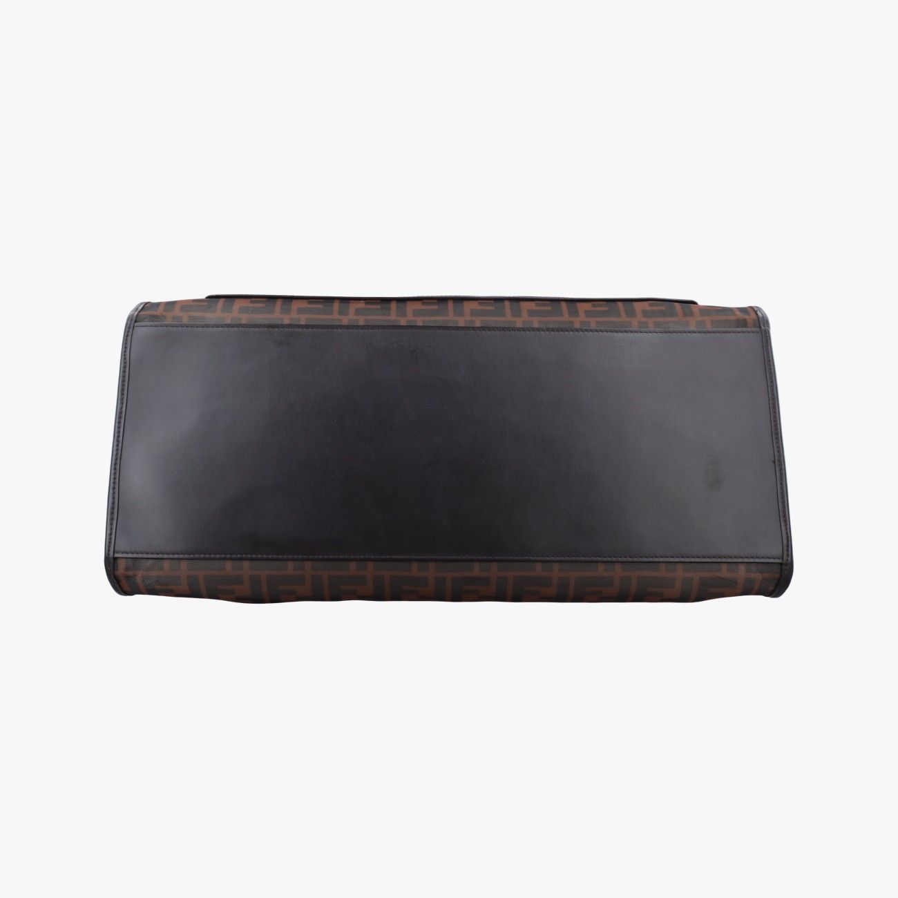 Fendi Zucca Pattern Brown Mesh Calf Leather Shoulder — view 3