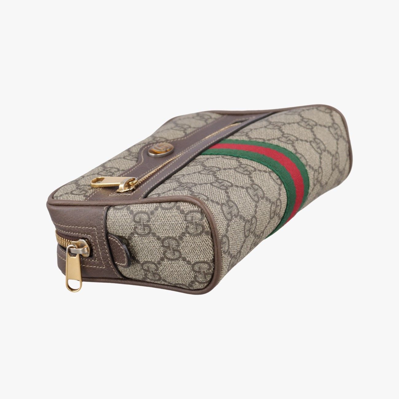 Gucci Ophidia Brown Canvas Handbag — view 5