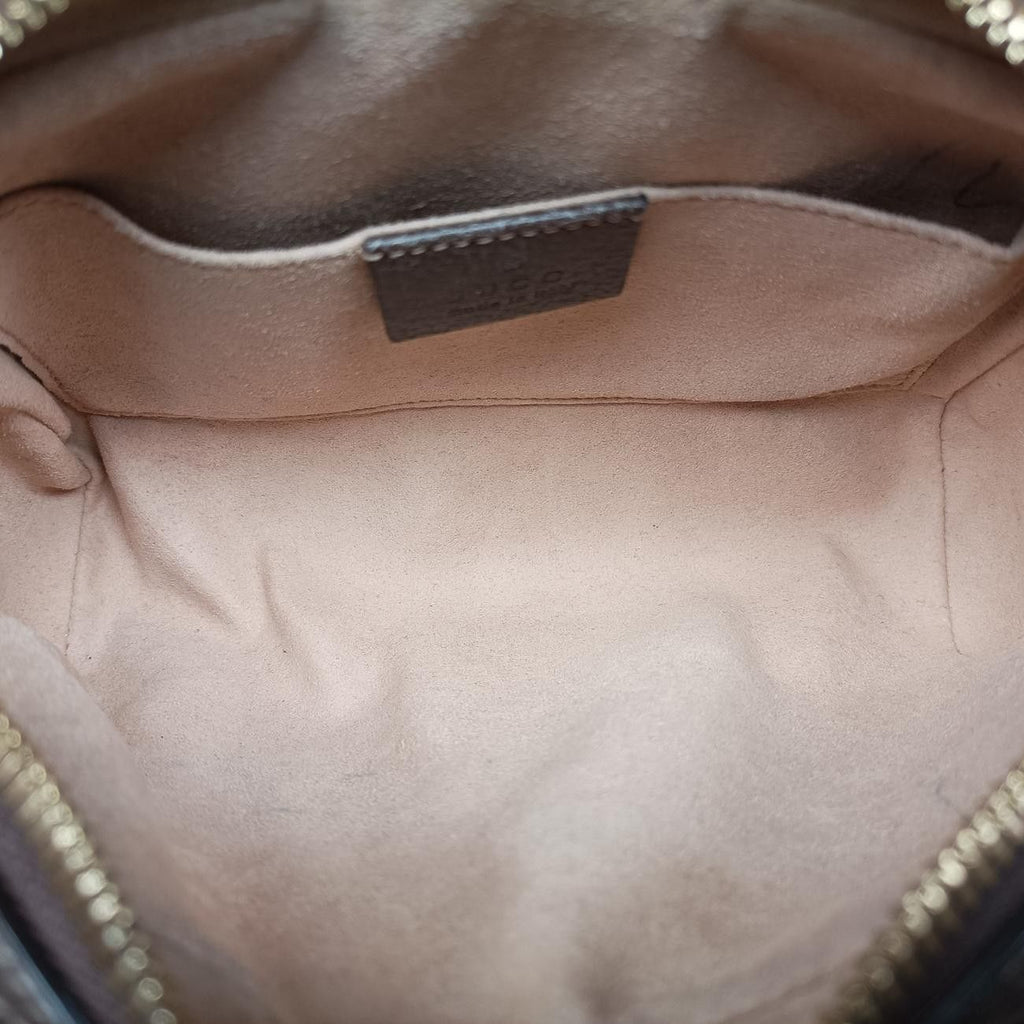 Gucci Ophidia Brown Canvas Handbag — view 9