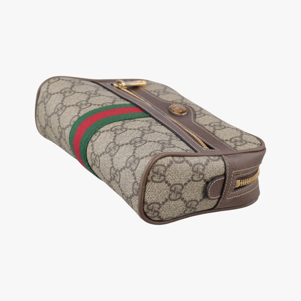 Gucci Ophidia Brown Canvas Handbag — view 4