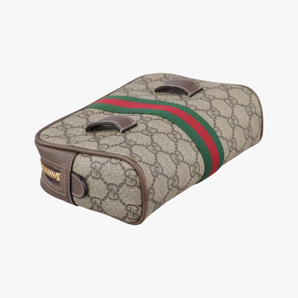 Gucci Ophidia Brown Canvas Handbag — view 7