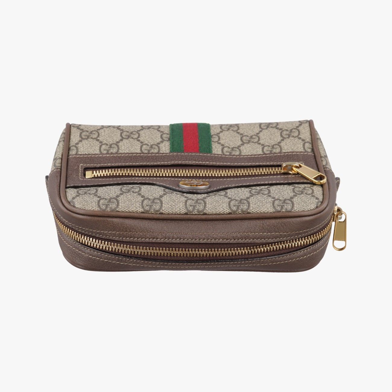 Gucci Ophidia Brown Canvas Handbag — view 8
