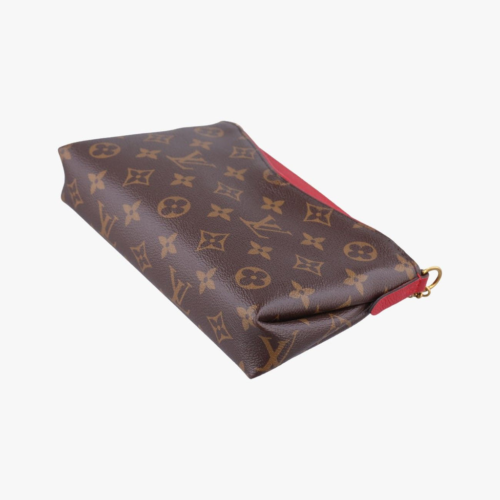 Louis Vuitton Pallas Clutch Monogram Brown Cerise Canvas Calf Leather — view 4