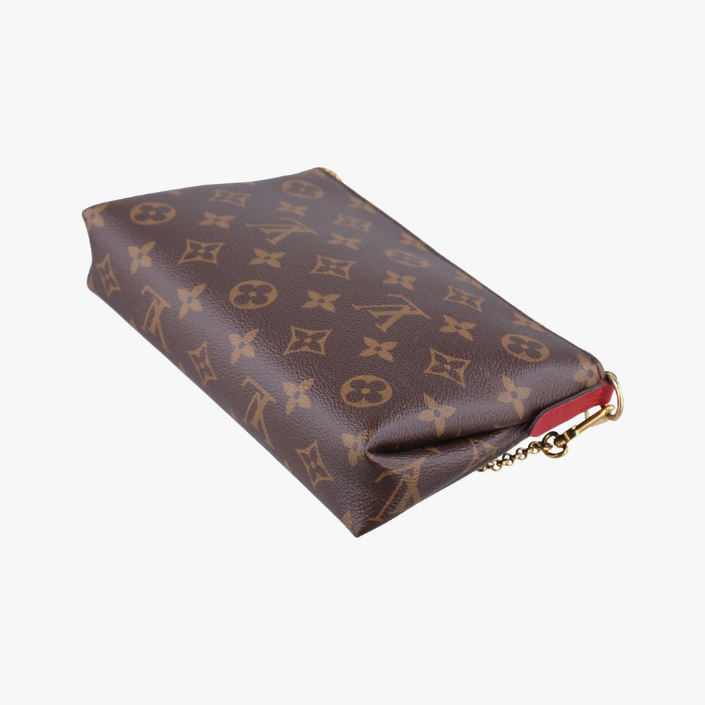Louis Vuitton Pallas Clutch Monogram Brown Cerise Canvas Calf Leather — view 6