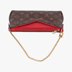 Louis Vuitton Pallas Clutch Monogram Brown Cerise Canvas Calf Leather — view 8